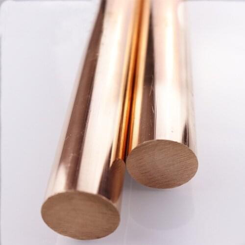 T2 Copper Rod Pure Red Coppers Solid Round Bar Rods Milling Welding Metalworking Diameter 5-65mm Metal Processing Material