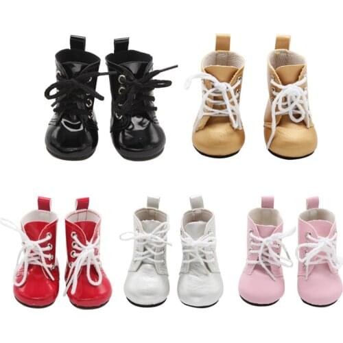 Doll Shoes Clothes Handmade Boots 7Cm Shoes For 18 Inch American&43Cm Baby New Born Doll Accessories For Generation Girl`Toy DIY