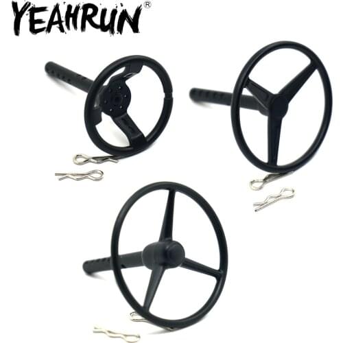 YEAHRUN 1Pcs Emulation Metal Steering Wheel for Axial Wraith 90018 1/10 RC Crawler Car Truck Accessories Control Decorative
