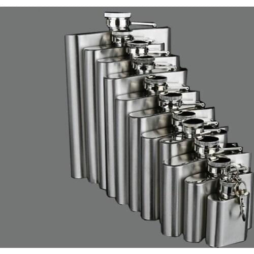 1-10 oz Stainless Steel Hip Flask Flagon High Quality Portable Wine Whisky Pot Bottle Drinkware For Drinker