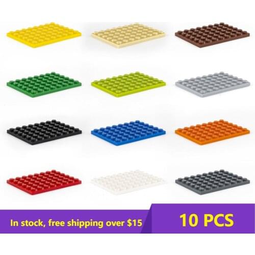 10PCS Assembles Particles 3036 6x8 Board Building Blocks Bricks Parts DIY Assembly Educational Toys For Children Kids Gift