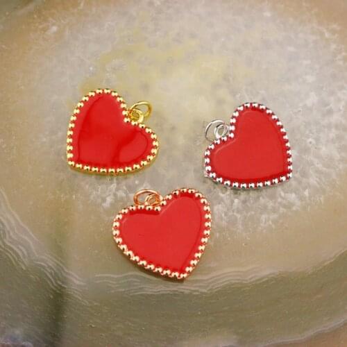 16*18mm 20pcs/lot Fashion enamel heart pendant,colorful enamel charm,diy necklace/bracelet jewelry component cheap wholesale