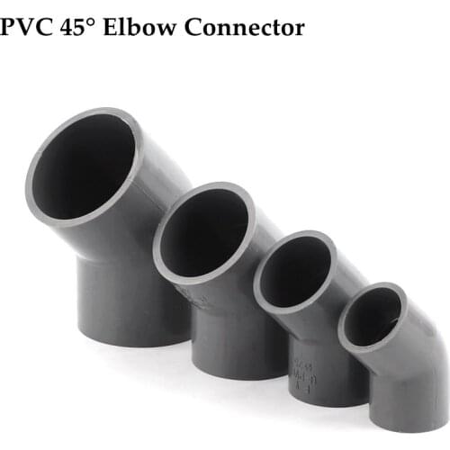 35pcs/lot 25mm PVC Water Pipe Connectors Garden Irrigation System Fittings Aquarium Tank Tube Adapter 45 Degrees Elbow Joint