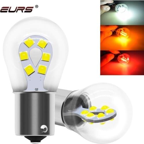 2pcs P21W Led 1156 BA15S BAU15S 1157 P21/5W BAY15D Led Bulb Lamp 12SMD 3030 Chips Auto Light Reverse Bulb 12V White Red Yellow