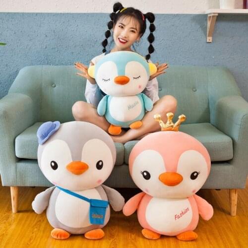 25-70cm Kawaii Plush Penguin Doll Soft Stuffed Animals Cushion Sofa Decor Cartoon Plush Toys for Children Kids New Year Gift