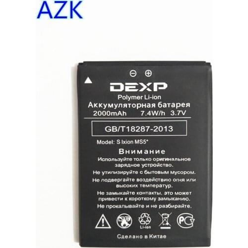AZK NEW Original dexp 2000mAh Replacement Battery For DEXP IXION S MS5 MS 5" Phone