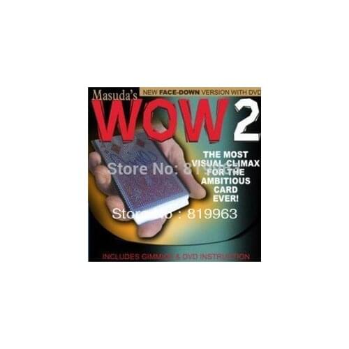 Free Shipping! 3pcs/Lot Wow 2.0 (Face Down Version ),Professional Close-Up Card Magic Trick / Wholesale Magia Toys,Joke,Gadget