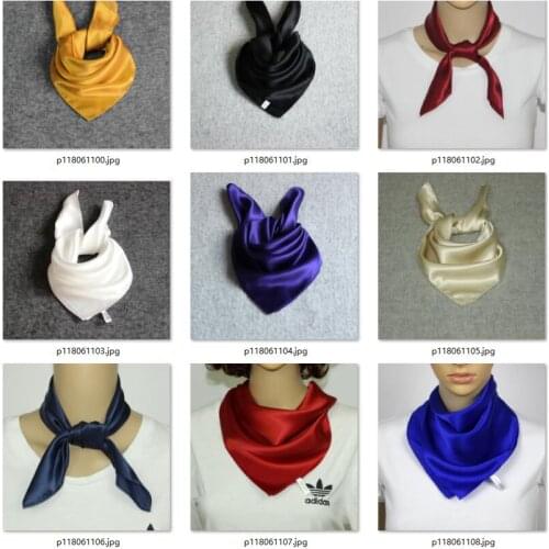 Big Large girl women mens solid plain 100% satin 12MM Silk Scarf square Scarves Neckerchiefs gift 105*105cm 10colors #4087