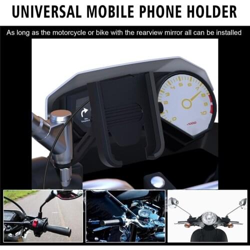 Motorcycle Phone Holder Bracket Shockproof Stand Fixed Navigation Mount Adjustable Cycling Equipment