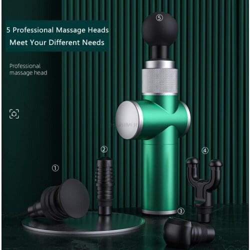Electric fascia gun deep muscle massage gun alloy mini neck back leg massager pain and soreness relieve body relaxation