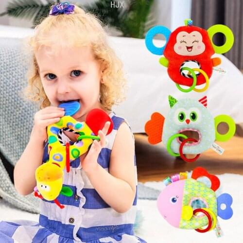 Fun Baby Toys 0 6 12 Months Stroller Toy for Toddler Sensory Bell Infant Plush Doll Educational Rattles Newborn Teether Boy Girl