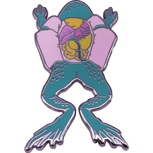 Cool Dissected Frog Lapel Pin Wonderful Anatomy Physiology Medicine Scientist Lab Coat Accessory