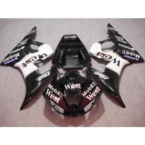 Motorcycle Fairing kit for YAMAHA YZFR6 03 04 05 YZF R6 YZF600 2003 2004 2005 ABS WEST White black Fairings set+7gifts YF24