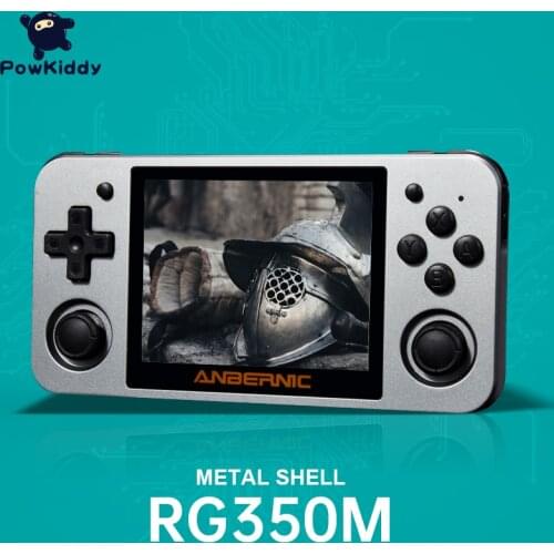 Powkiddy RG350 Handheld Game Console RG350M Metal Shell Console Open Source System 3.5 Inch IPS Screen Retro Ps1 Arcade 3D Games