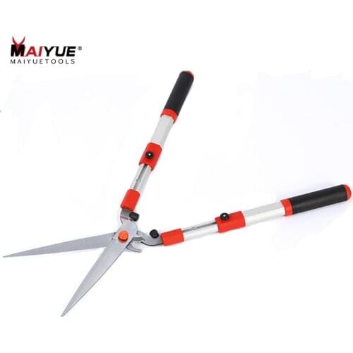 MAIYEU Hedge Shear Garden Pruning Scissors Branches Long Reach Handle Cutting Tool