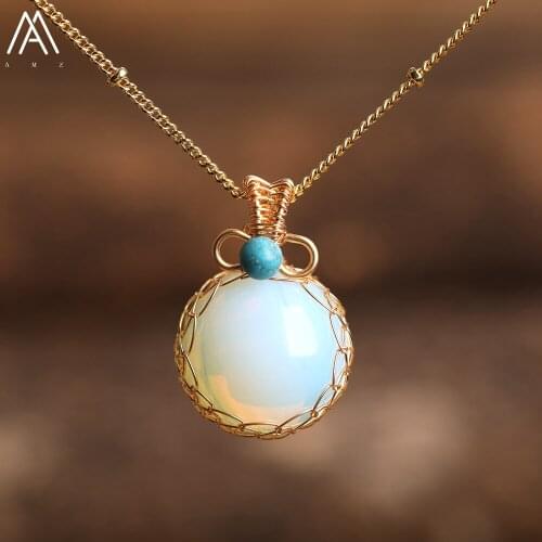 Fashion Women Quartz Crystal Stone Coin Beads Choker Necklace Natural Gems Stone Chains Necklace Women Bohemia Jewelry Dropship