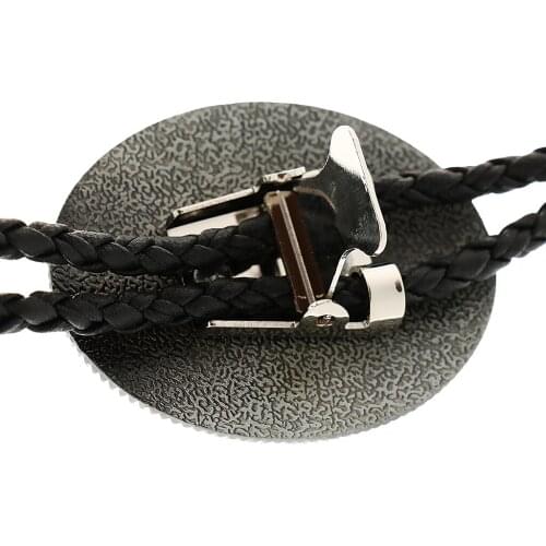 Vintage Western Bolo Tie Necklace Shirt Choker - Men Cowboy Necktie with PU Leather Braided Bola Ties