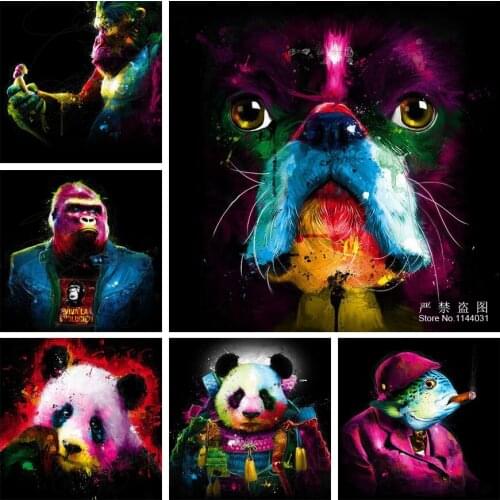 5D Diy Diamond Painting Animals Panda Orangutan Square Diamond Mosaic Cross Stitch Kit Diamond Paint Full Embroidery Needlework