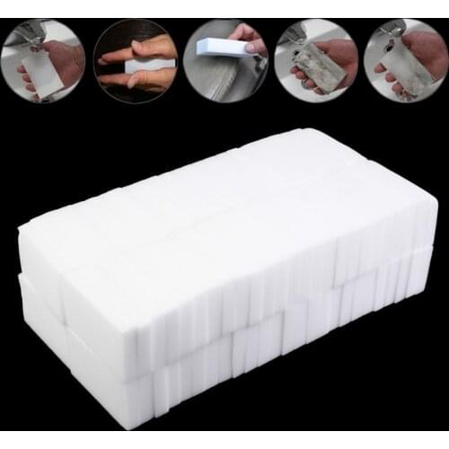New 100pcs/lot White Magic Sponge Cleaner Eraser Multi-functional Cleaner Melamine Sponge for Kitchen Bathroom Cleaning