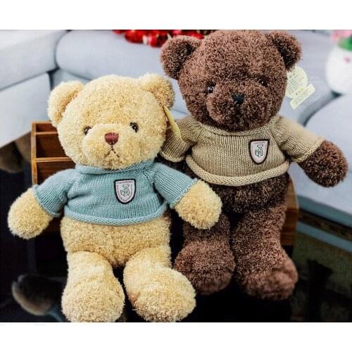 Adorable Teddy Bear Doll Soft Plush Toys Classic Teddy Cute Stuffed Animal Christmas Decoration Party Toy Bear Birthday Gift Toy