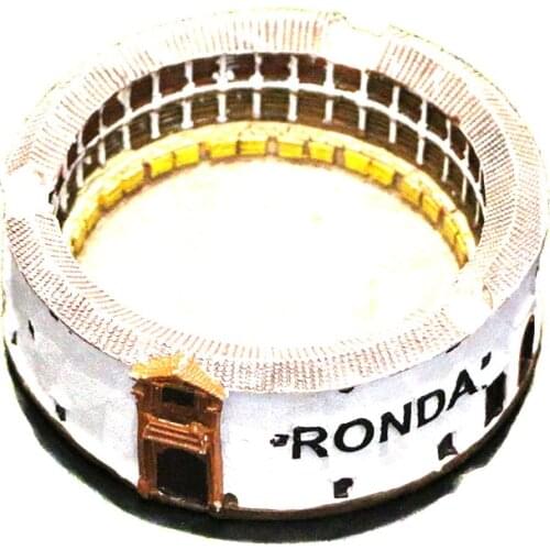 Revive Cigarette Ashtray Smoking Plate Tray Resin 9.5 cm Round Building Style Sand Table Accessories Castle Shape