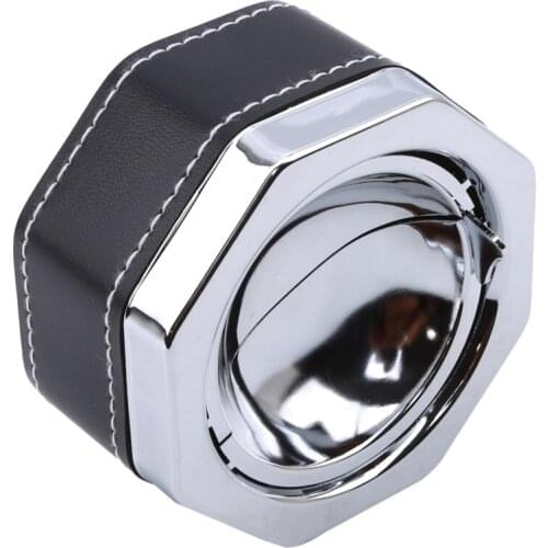 Outdoor Smoking Ashtray Creative Metal Ashtray Wiring Round Push Down Rotating Self-Clearing Portable Ashtray