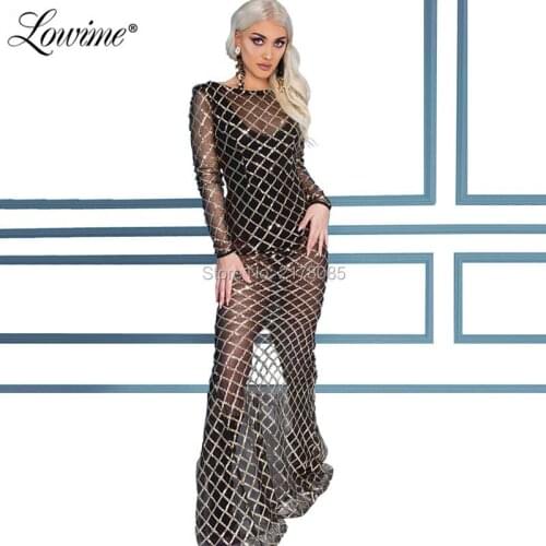Simple Cheap Arabic Party Dress Illusion Black Evening Dresses 2019 Mermaid Long Prom Gown Turkish Islamic Dubai African Dresses