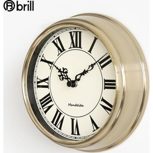 Luxury Living Room Wall Clock Modern Design Metal Clocks Retro Creative Big Gold Watch Wall Watches Home Decor Wall Art Decor