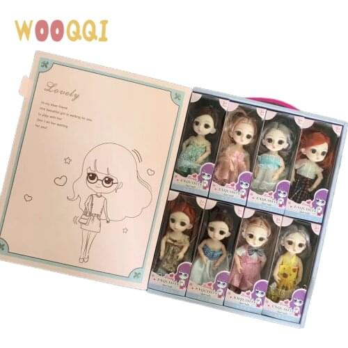 17CM BJD Doll Exquisite Doll Princess Can Be Changed Into Childrens Play House Doll Girl Toy Birthday Gift 8-piece Set