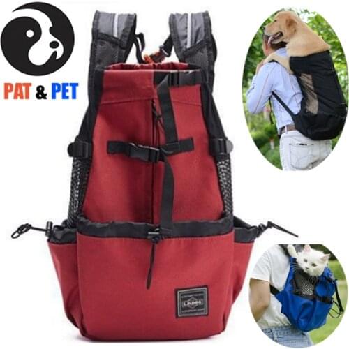Sport Sack , Dog Carrier Backpack for Small and Medium Pets , Front Facing Adjustable Pack with Storage Bag , Fully Ventilated