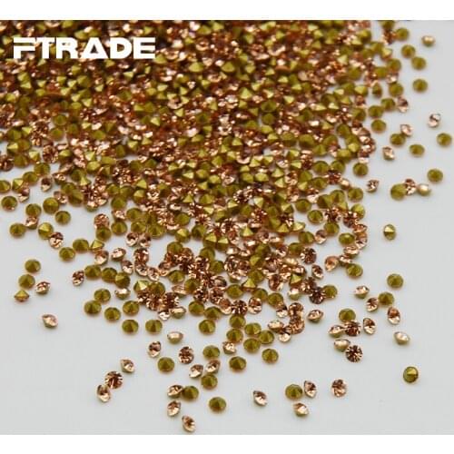 SS4-SS20 Champagne Color Point Back Rhinestones Stone Chaton Glass Stones Strass Nail Art Chatons Strass Jewelry DIY