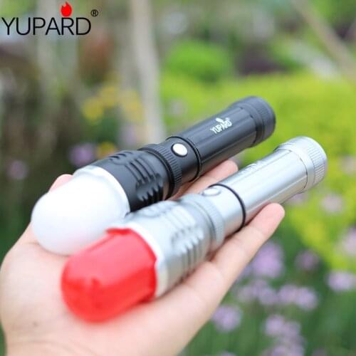 YUPARD high power 5W LED camping focus light outdoor lantern zoomable zoom flashlight with magnet AAA 18650 rechargeable battery
