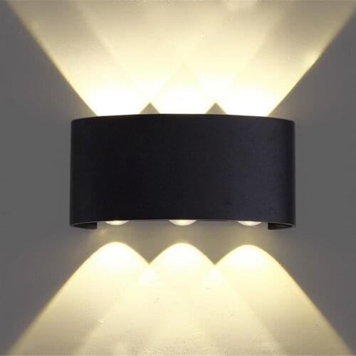 Waterproof 6W Led Wall Lamp 85-265V modern Aluminum indoor outdoor Surface Mounted Led Garden Porch corridor exterior wall Light