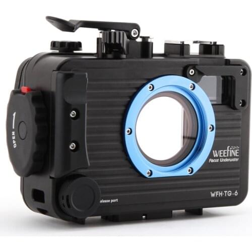 Weefine 100 Meter TG5 TG6 Aluminium Alloy Underwater Case Diving Waterproof Housing for Olympus TG-5 TG-6 Camera Photography