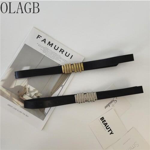 Women Belt Fashion Female Belt Women PU Leather Belts For Women Female Belts Gold Sivler Buckle belts Vintage for Jeans 283