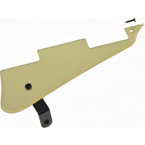 GOLD Mirror LP Guitar Pickguard Scratch Plate with Black Bracket