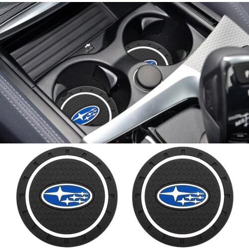 1/2PCS Car Cup Holder Non-slip Mat Auto Interior Decoration Car Stying Accessories For Subaru Impreza Forester Tribeca XV BRZ