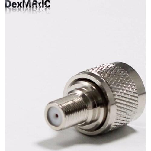 1pc UHF Male Plug switch F Female Jack RF Coax Adapter convertor Straight Nickelplated NEW wholesale