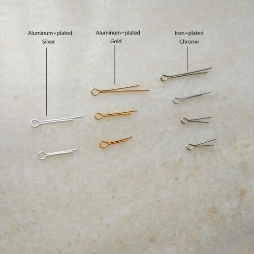 200PCS/lot Silver/gold/chrome aluminium/iron cotter pin split pin shaft bolt pin chandelier crytal accessories