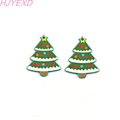 4pcs /lot) 40mm Christmas Tree Jewelry Accessories Glitter Acrylic For Earrings