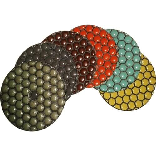 5pcs/lot Granite polishing pads 4" ,100mm and 2/3" dry polishing pads for marble,granite,floor and gem stone