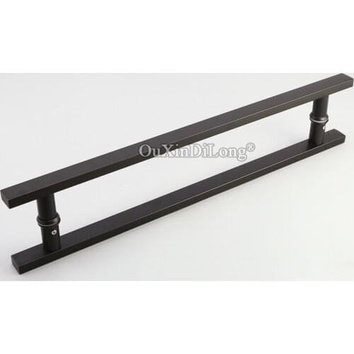 New Arrival Stainless Steel Frameless Shower Cabin Glass Sliding Door Handles Black Baking Varnish Glass Door Pull/Push Handles