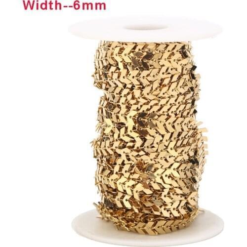 1 Meter 6mm Width Stainless Steel Airplane Link Chains for Necklace Bracelet Anklet DIY Jewelry Making Supplies