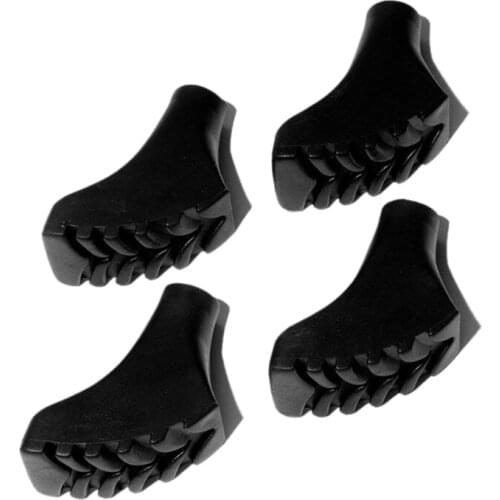 Four Pack of Extra Durable Rubber Replacement Tips (Replacement Feet/Caps) for Trekking Poles - Fits All Standard Hiking and Nor