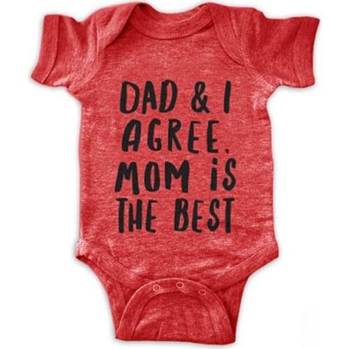 2020 New Summer Letter Romper Baby Boy Clothes Baby Boy Romper Boy Shirt New Born Baby Clothes Onesie Casual Wear Dad MOM I