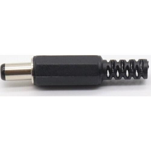IMC hot 10 x Black Plastic Cover 2.1x5.5mm Male DC Power Plug Jack Connector