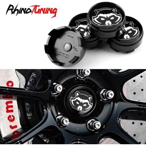 4pcs 66mm 63mm Wheel Center Hub Caps Raccoon pattern Fit For Rays TE37 ZE40 Enkei RPF1 XXR 530/557 for Car Rims