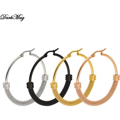 DarkMag Big Hoops Earrings Sets 2020 Summer 1Pairs Gold Plated Circle Eardrop Ear Ring Combination Women Fashion Jewelry Gift