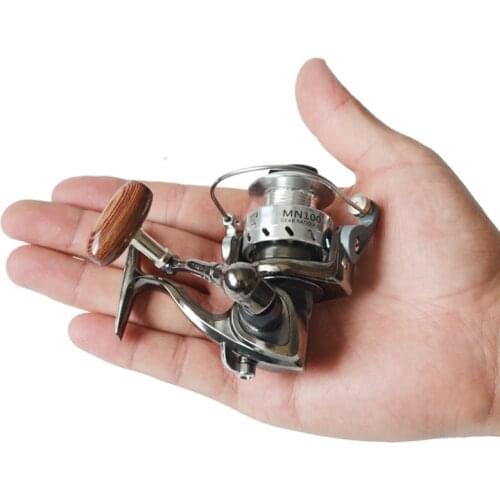 MN100 Full Metal Body Spinning Fishing Reel Ice Reel Raft Lure Wheel Mini Small Reel
