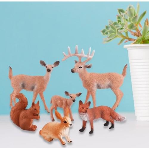 Animal Model Mini Simulation PVC Toy Wild Animal Model Ornament for Decor